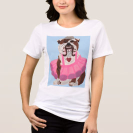 Bulldog-Ballerina Tri-Blend Shirt