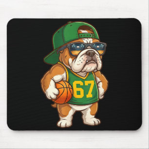 Bulldog Basketball 67 Gen Alpha Slang Srts Hund Ju Mousepad