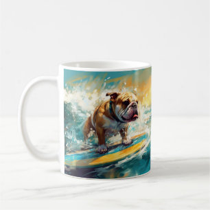 Bulldog Beach Surfgrafik Kaffeetasse