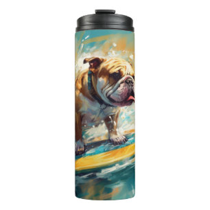 Bulldog Beach Surfgrafik Thermosbecher