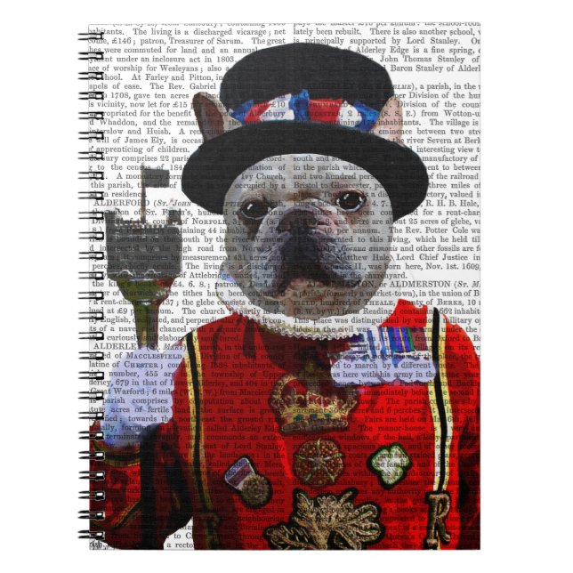 Bulldog Beefeater Notizblock (Vorderseite)