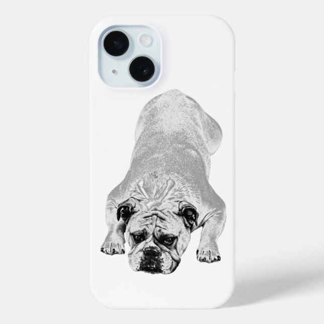 Bulldog Beruhigende Winterstimmung Case-Mate iPhone Hülle (Rückseite)
