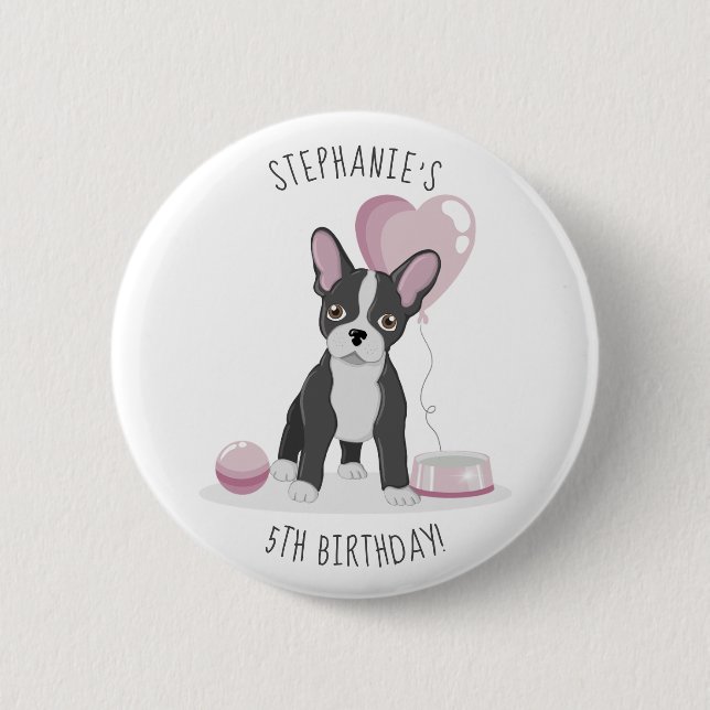 Bulldog Birthday Button (Vorderseite)
