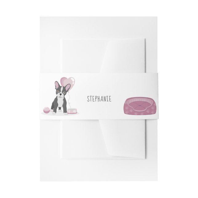 Bulldog Birthday Einladungsbanderole (Vorderseite Beispiel)