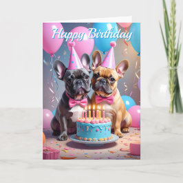 Bulldog Birthday Karte