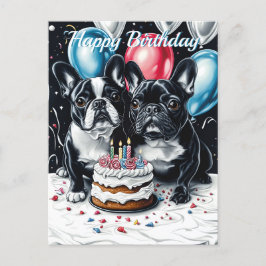 Bulldog Birthday Postkarte
