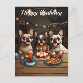 Bulldog Birthday Postkarte
