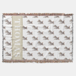 Bulldog (Blue Gray Silver Chocolate Lilac) Decke