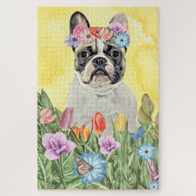Bulldog-Blume Puzzle (Vertikal)