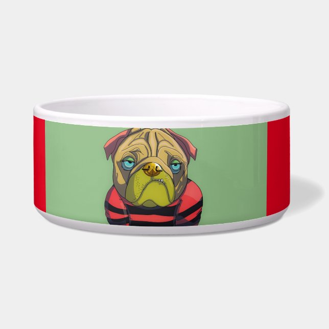 BULLDOG BOXER ART DOG BOWL NAPF (Vorderseite)
