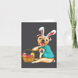 Bulldog Bunny Tattoo Eier Osterhase Hund Ostern Karte