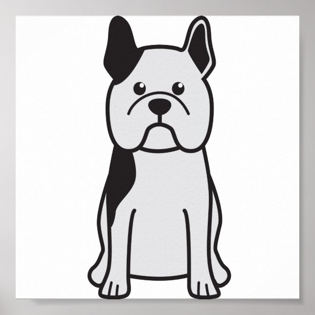 Bulldog-Cartoon Poster (Vorne)