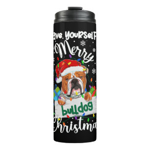 Bulldog Christmas Bulldog Xmas Geschenke Bulldog L Thermosbecher
