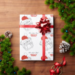 Bulldog Christmas Geschenkpapier<br><div class="desc">Niedlich, modern, schwarz und weiß Oh, was Spaß! Weihnachtspapier mit Bulldog mit einem Weihnachtsmützen und einem humorvollen, maßgefertigten Zitat.</div>