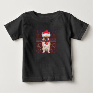 Bulldog Christmas Lights Ugly Sweater Hund Lover Baby T-shirt