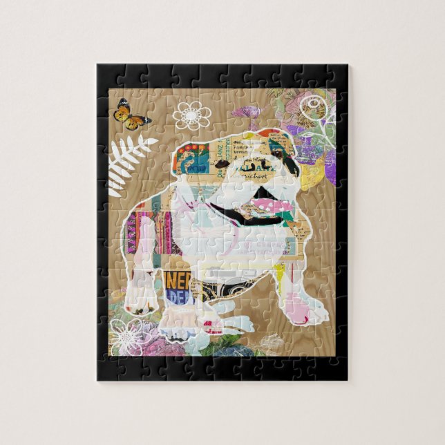 Bulldog Collage Puzzle (Vertikal)