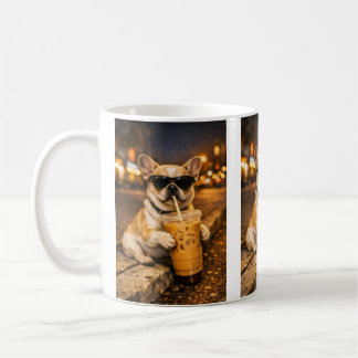 Bulldog con café helado – Estilo urbano y cool Kaffeetasse