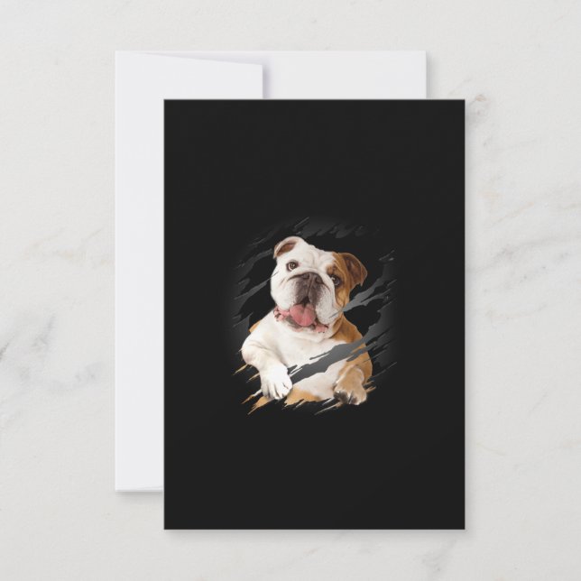 Bulldog Dankeskarte (Vorderseite)