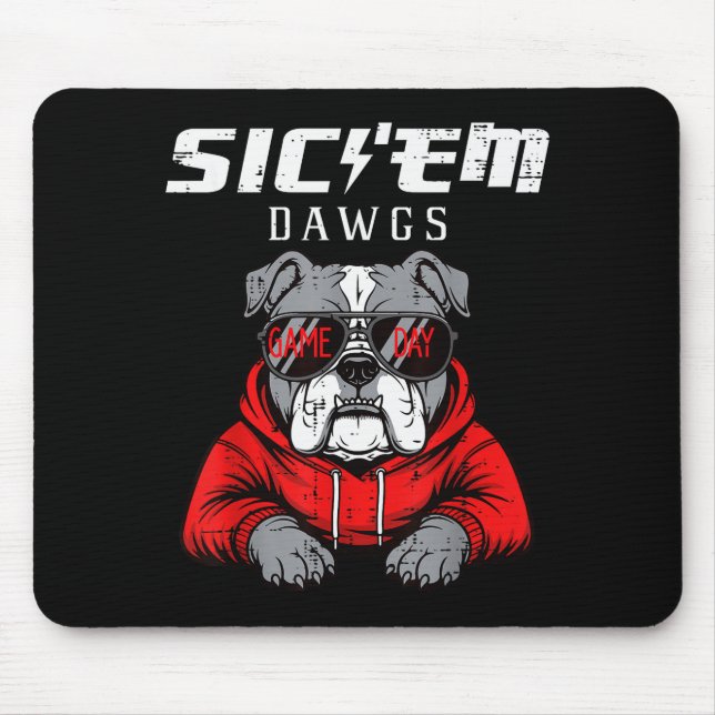 Bulldog Dawgs Women Kids Men Boys Girls Youth Teen Mousepad (Vorne)