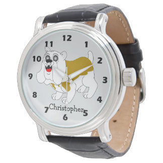 Bulldog-Design Armbanduhr