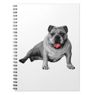 Bulldog-Design mit roten Details Notizblock