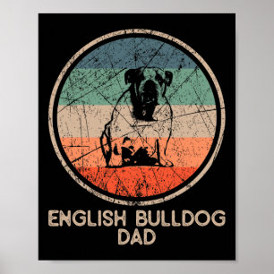 Bulldog Dog - Vintager Bulldog-Vater Poster