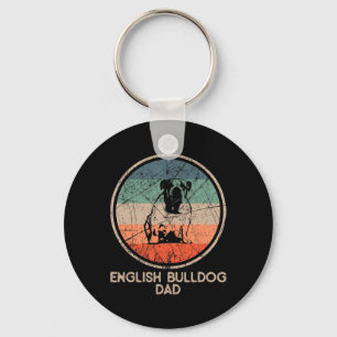 Bulldog Dog - Vintager Bulldog-Vater Schlüsselanhänger