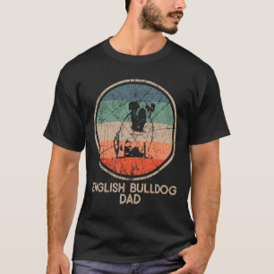 Bulldog Dog - Vintager Bulldog-Vater T-Shirt