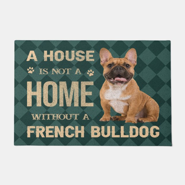 Bulldog Doormat, Bulldog Lover Begrüßungsgeschenk Fußmatte (Vorderseite)