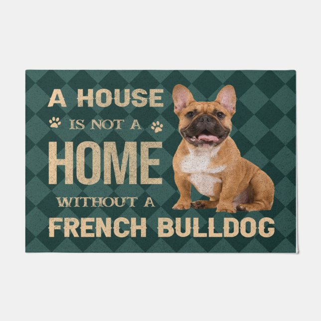 Bulldog Doormat, Bulldog Lover Begrüßungsmatte Fußmatte (Vorderseite)
