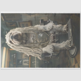 Bulldog Dreadlock Duke Decoupage Seidenpapier