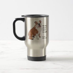 Bulldog / Ehefrau Travel Mug Reisebecher
