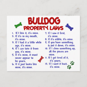 Bulldog-Eigenschaftengesetze 2 Postkarte