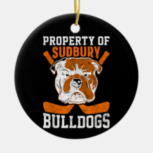 Bulldog Eigentum der Sudbury Bulldogs Pet-Hund Keramik Ornament