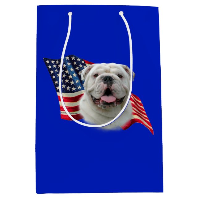 Bulldog-Fahne Mittlere Geschenktüte (Vorderseite)