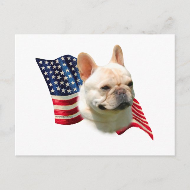 Bulldog-Fahne Postkarte (Vorderseite)