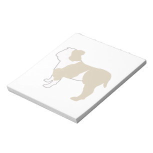 Bulldog-Farbfarben-Silhouette Notizblock