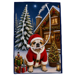 Bulldog-Feiertag Mittlere Geschenktüte
