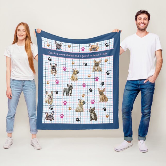 Bulldog Fleecedecke (Beispiel)