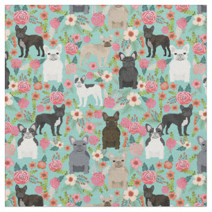 Bulldog-Floral Stoff