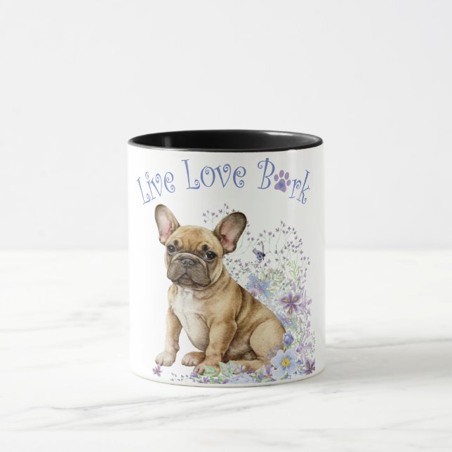 Bulldog Floral Tasse (Zentrum)