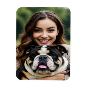 Bulldog-Foto hinzufügen Personalisieren Anpassen Magnet