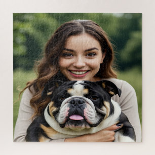 Bulldog-Foto hinzufügen Personalisieren Anpassen Puzzle