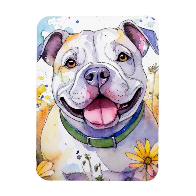 Bulldog Foto Magnet (Vertikal)