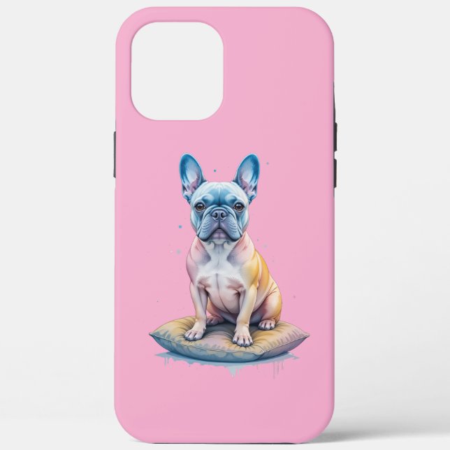 Bulldog Francés Colorido y Artístico  Case-Mate iPhone Hülle (Rückseite)