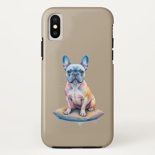 Bulldog Francés Colorido y Artístico  Case-Mate iPhone Hülle (Rückseite)