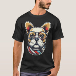 BullDog Französisch mit Brille Franchie T-Shirt