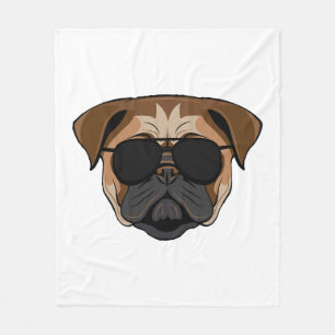Bulldog-Freak Fleecedecke