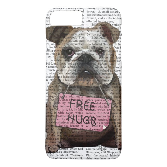 Bulldog-freie Hugs Case-Mate iPhone Hülle (Rückseite)