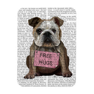 Bulldog-freie Hugs Magnet
